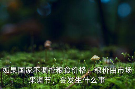 如果國家不調(diào)控糧食價格，糧價由市場來調(diào)節(jié)，會發(fā)生什么事