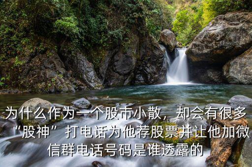 為什么作為一個(gè)股市小散，卻會(huì)有很多“股神”打電話為他薦股票并讓他加微信群電話號(hào)碼是誰(shuí)透露的