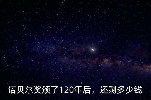 諾貝爾獎(jiǎng)?lì)C了120年后，還剩多少錢