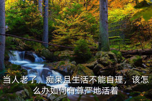 當(dāng)人老了，癡呆且生活不能自理，該怎么辦如何有尊嚴(yán)地活著