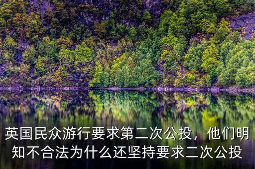 英國民眾游行要求第二次公投，他們明知不合法為什么還堅持要求二次公投