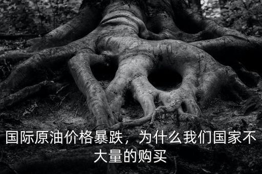 國際原油價格暴跌，為什么我們國家不大量的購買