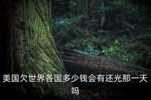美國(guó)欠世界各國(guó)多少錢會(huì)有還光那一天嗎