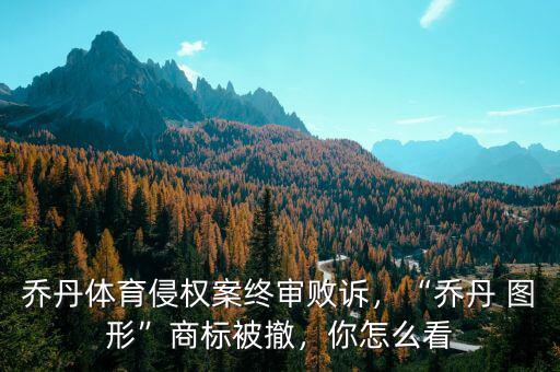 喬丹體育侵權(quán)案終審敗訴，“喬丹 圖形”商標(biāo)被撤，你怎么看