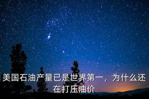 美國石油產(chǎn)量已是世界第一，為什么還在打壓油價