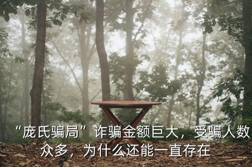 “龐氏騙局”詐騙金額巨大，受騙人數(shù)眾多，為什么還能一直存在