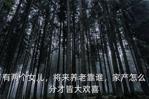 有兩個(gè)女兒，將來養(yǎng)老靠誰(shuí)，家產(chǎn)怎么分才皆大歡喜
