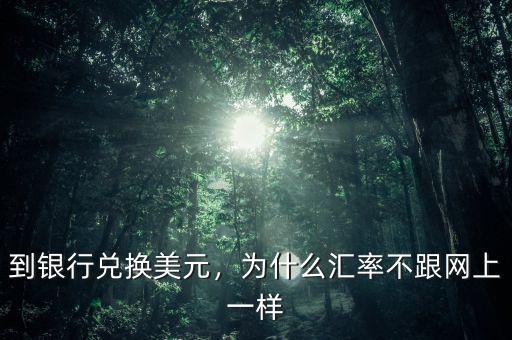 到銀行兌換美元，為什么匯率不跟網(wǎng)上一樣