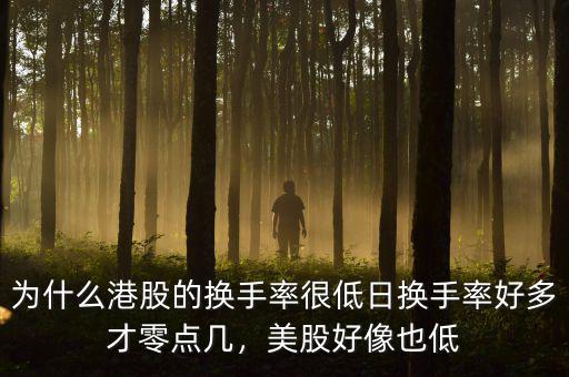 為什么港股的換手率很低日換手率好多才零點幾，美股好像也低