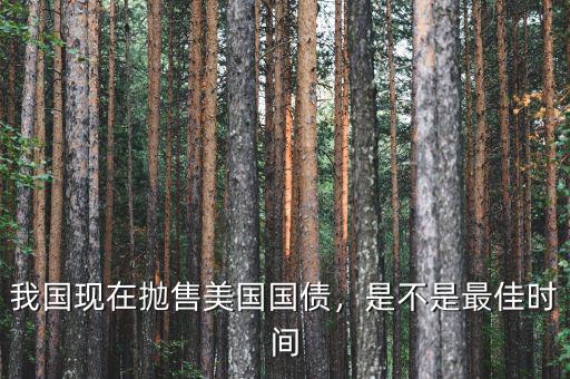 我國現(xiàn)在拋售美國國債，是不是最佳時間
