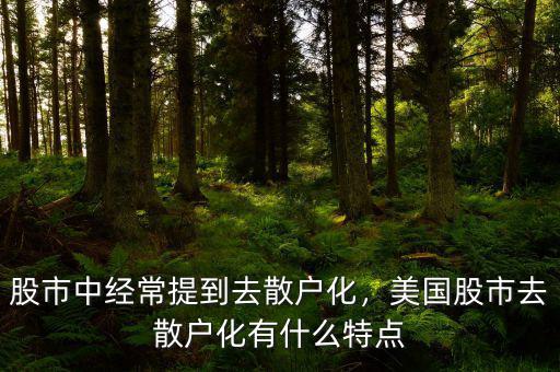 股市中經(jīng)常提到去散戶化，美國(guó)股市去散戶化有什么特點(diǎn)