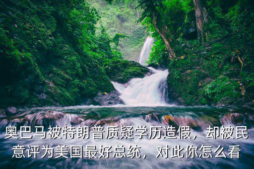 奧巴馬被特朗普質(zhì)疑學(xué)歷造假，卻被民意評(píng)為美國(guó)最好總統(tǒng)，對(duì)此你怎么看