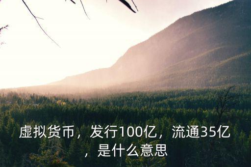 虛擬貨幣，發(fā)行100億，流通35億，是什么意思