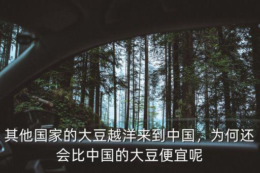 其他國家的大豆越洋來到中國，為何還會比中國的大豆便宜呢