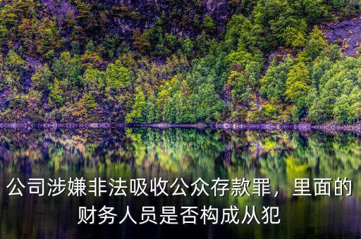 公司涉嫌非法吸收公眾存款罪，里面的財(cái)務(wù)人員是否構(gòu)成從犯