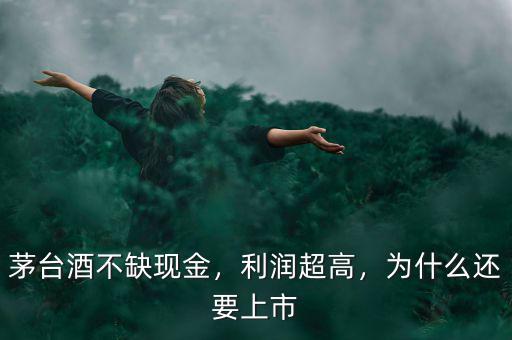 茅臺酒不缺現(xiàn)金，利潤超高，為什么還要上市