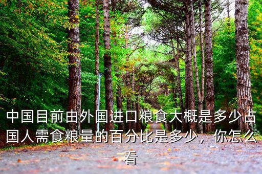 中國目前由外國進口糧食大概是多少占國人需食糧量的百分比是多少，你怎么看
