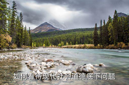 如何看待現代社會道德底下問題