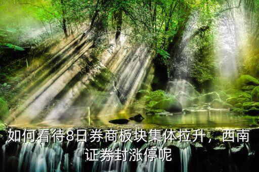 如何看待8日券商板塊集體拉升，西南證券封漲停呢