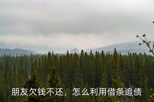 朋友欠錢不還，怎么利用借條追債