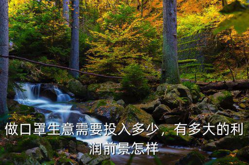 做口罩生意需要投入多少，有多大的利潤(rùn)前景怎樣