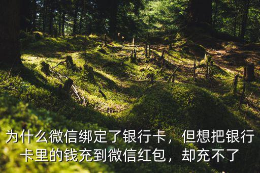 為什么微信綁定了銀行卡，但想把銀行卡里的錢(qián)充到微信紅包，卻充不了