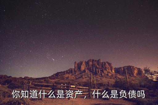 你知道什么是資產(chǎn)，什么是負(fù)債嗎