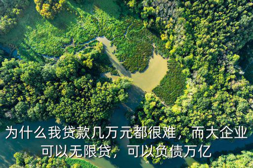 為什么我貸款幾萬(wàn)元都很難，而大企業(yè)可以無(wú)限貸，可以負(fù)債萬(wàn)億