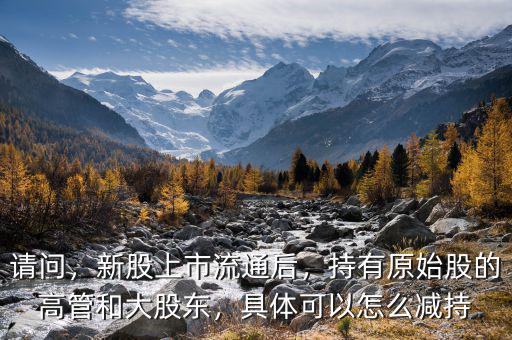 請問，新股上市流通后，持有原始股的高管和大股東，具體可以怎么減持
