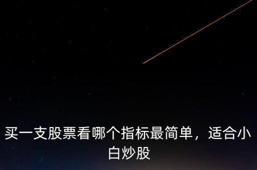 買(mǎi)一支股票看哪個(gè)指標(biāo)最簡(jiǎn)單，適合小白炒股