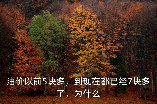 油價以前5塊多，到現(xiàn)在都已經(jīng)7塊多了，為什么
