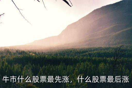 牛市什么股票最先漲，什么股票最后漲