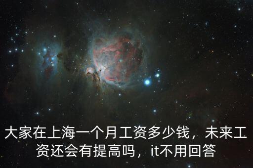 大家在上海一個(gè)月工資多少錢，未來工資還會(huì)有提高嗎，it不用回答