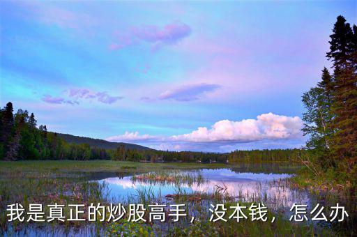 我是真正的炒股高手，沒本錢，怎么辦