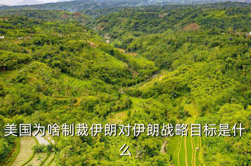美國(guó)為啥制裁伊朗對(duì)伊朗戰(zhàn)略目標(biāo)是什么