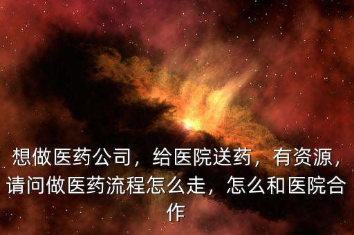想做醫(yī)藥公司，給醫(yī)院送藥，有資源，請(qǐng)問(wèn)做醫(yī)藥流程怎么走，怎么和醫(yī)院合作