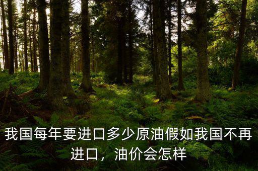我國(guó)每年要進(jìn)口多少原油假如我國(guó)不再進(jìn)口，油價(jià)會(huì)怎樣