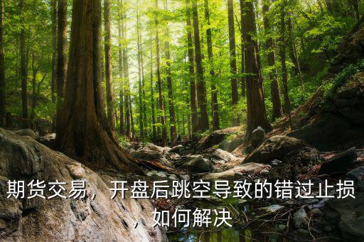 期貨交易，開盤后跳空導(dǎo)致的錯(cuò)過止損，如何解決