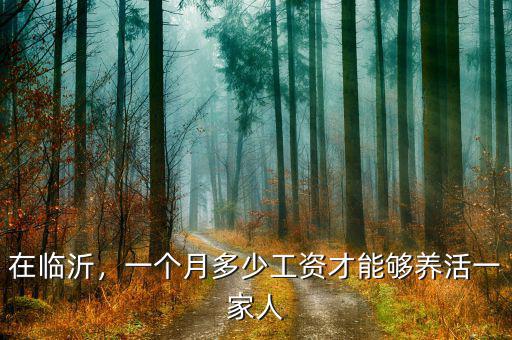 在臨沂，一個(gè)月多少工資才能夠養(yǎng)活一家人