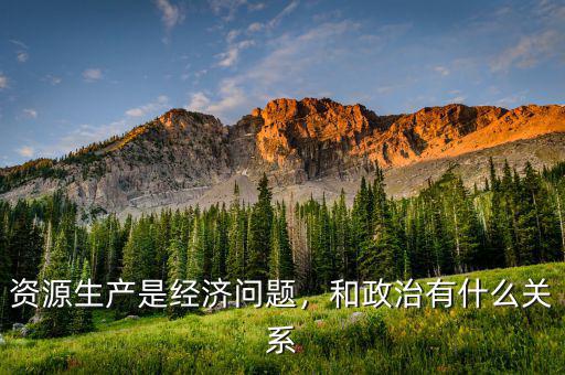 資源生產(chǎn)是經(jīng)濟問題，和政治有什么關系