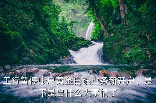 工行暫停賬戶黃金白銀業(yè)務(wù)新開戶、是不是出什么大事情了