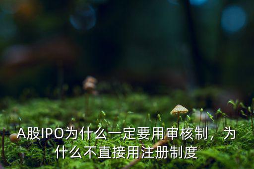 A股IPO為什么一定要用審核制，為什么不直接用注冊制度