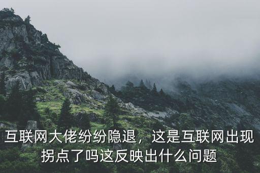 互聯(lián)網(wǎng)大佬紛紛隱退，這是互聯(lián)網(wǎng)出現(xiàn)拐點(diǎn)了嗎這反映出什么問(wèn)題