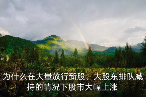 為什么在大量放行新股、大股東排隊減持的情況下股市大幅上漲