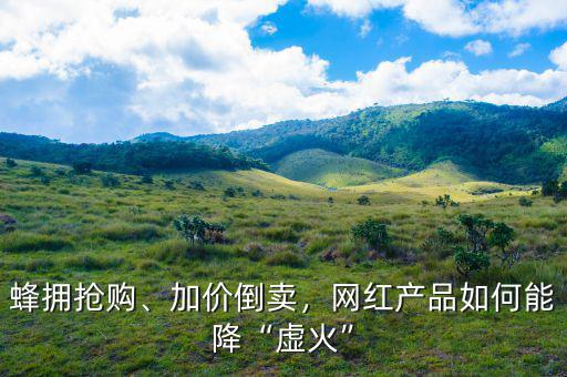 蜂擁?yè)屬?gòu)、加價(jià)倒賣(mài)，網(wǎng)紅產(chǎn)品如何能降“虛火”