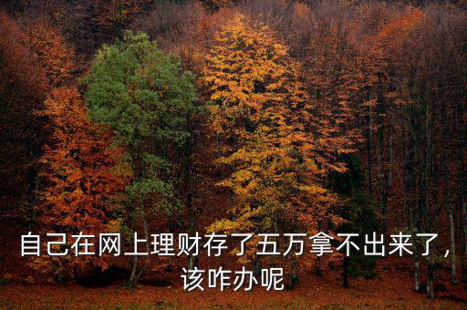 自己在網(wǎng)上理財存了五萬拿不出來了，該咋辦呢
