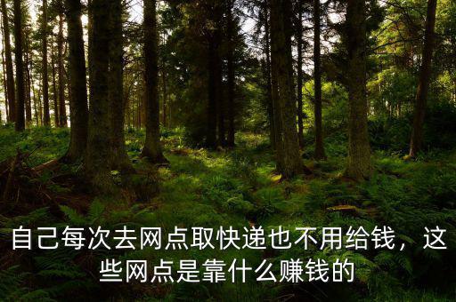 自己每次去網(wǎng)點取快遞也不用給錢，這些網(wǎng)點是靠什么賺錢的