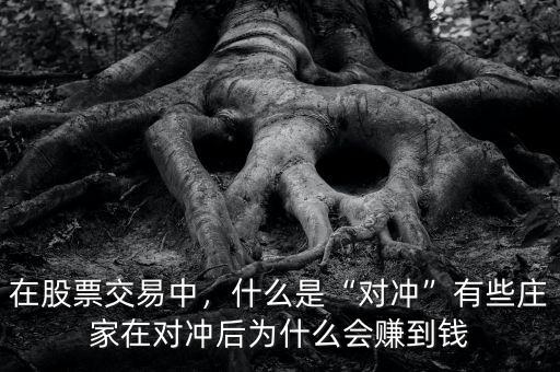 在股票交易中，什么是“對沖”有些莊家在對沖后為什么會賺到錢