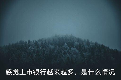 感覺(jué)上市銀行越來(lái)越多，是什么情況