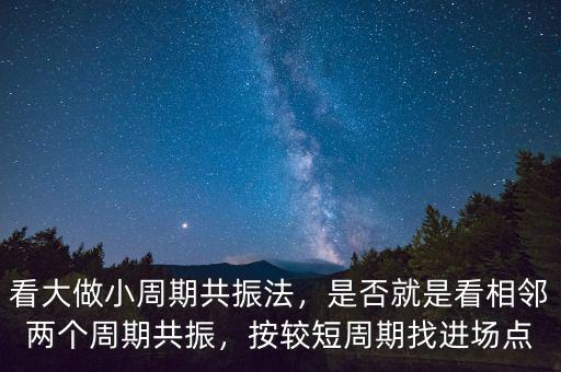 看大做小周期共振法，是否就是看相鄰兩個周期共振，按較短周期找進場點